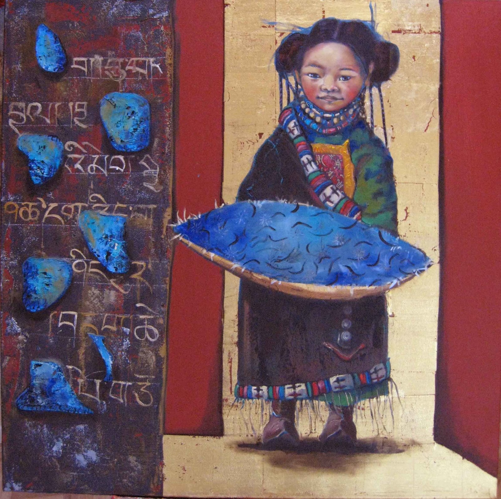 AMDO, gesso, oil & mixte